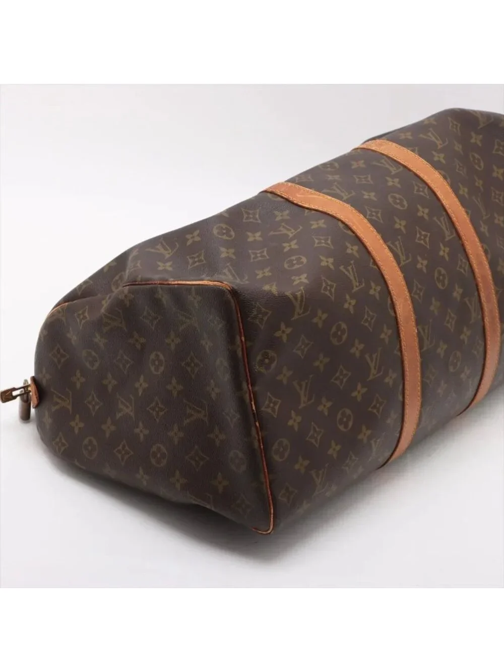 Louis Vuitton Monogram Keepall 50 Leather Boston Bag Tote Carry